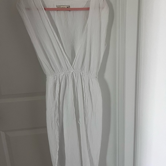 Seaspice White Cotton Coverup Jumpsuit Size Large - Picture 3 of 8